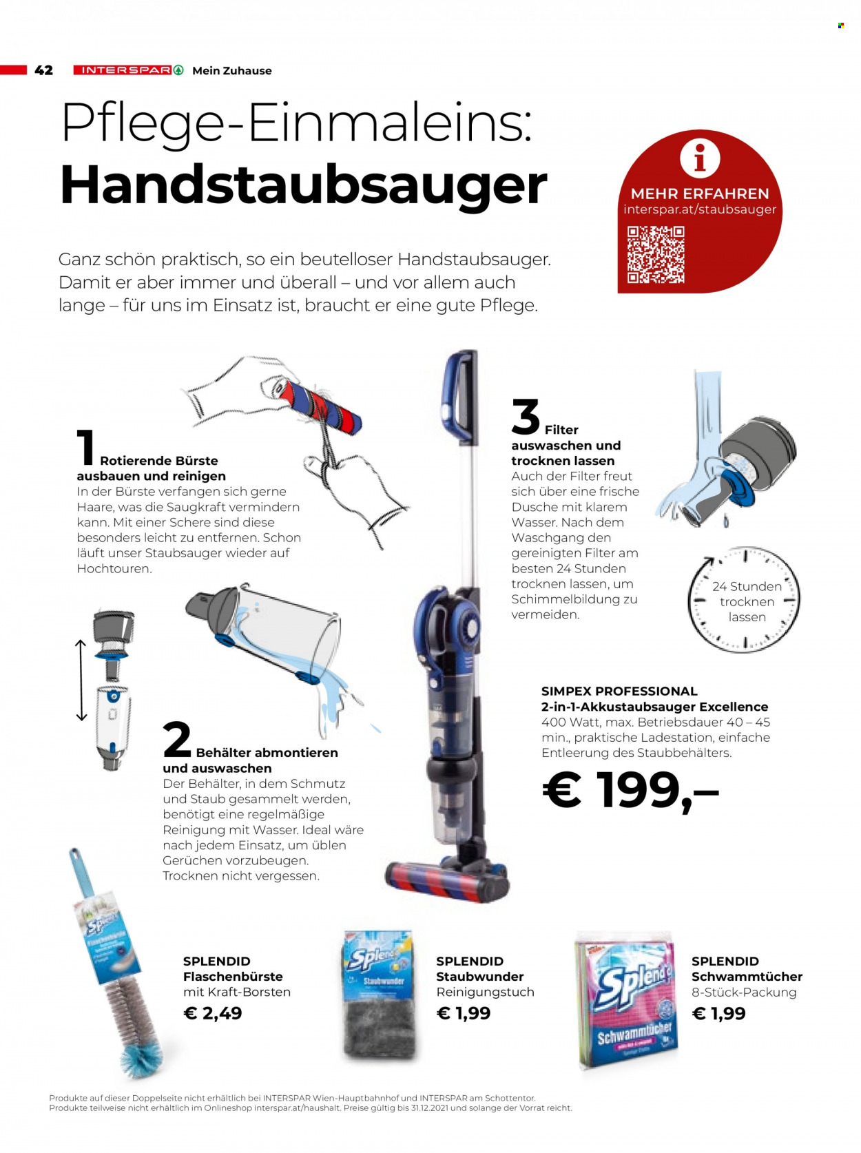Angebote INTERSPAR - 27.9.2021 - 31.12.2021. Seite 42