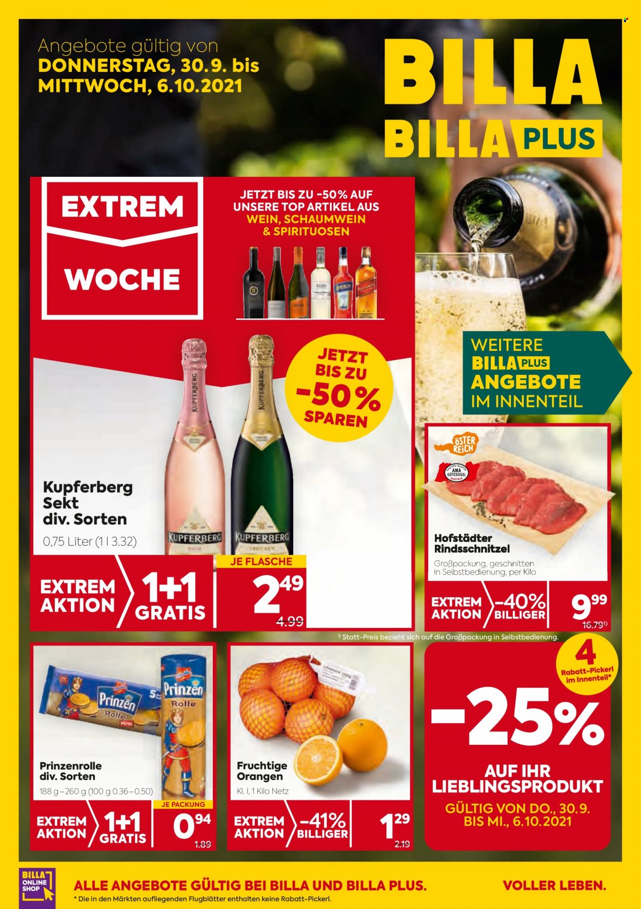 Angebote Billa - 30.9.2021 - 6.10.2021. Seite 1