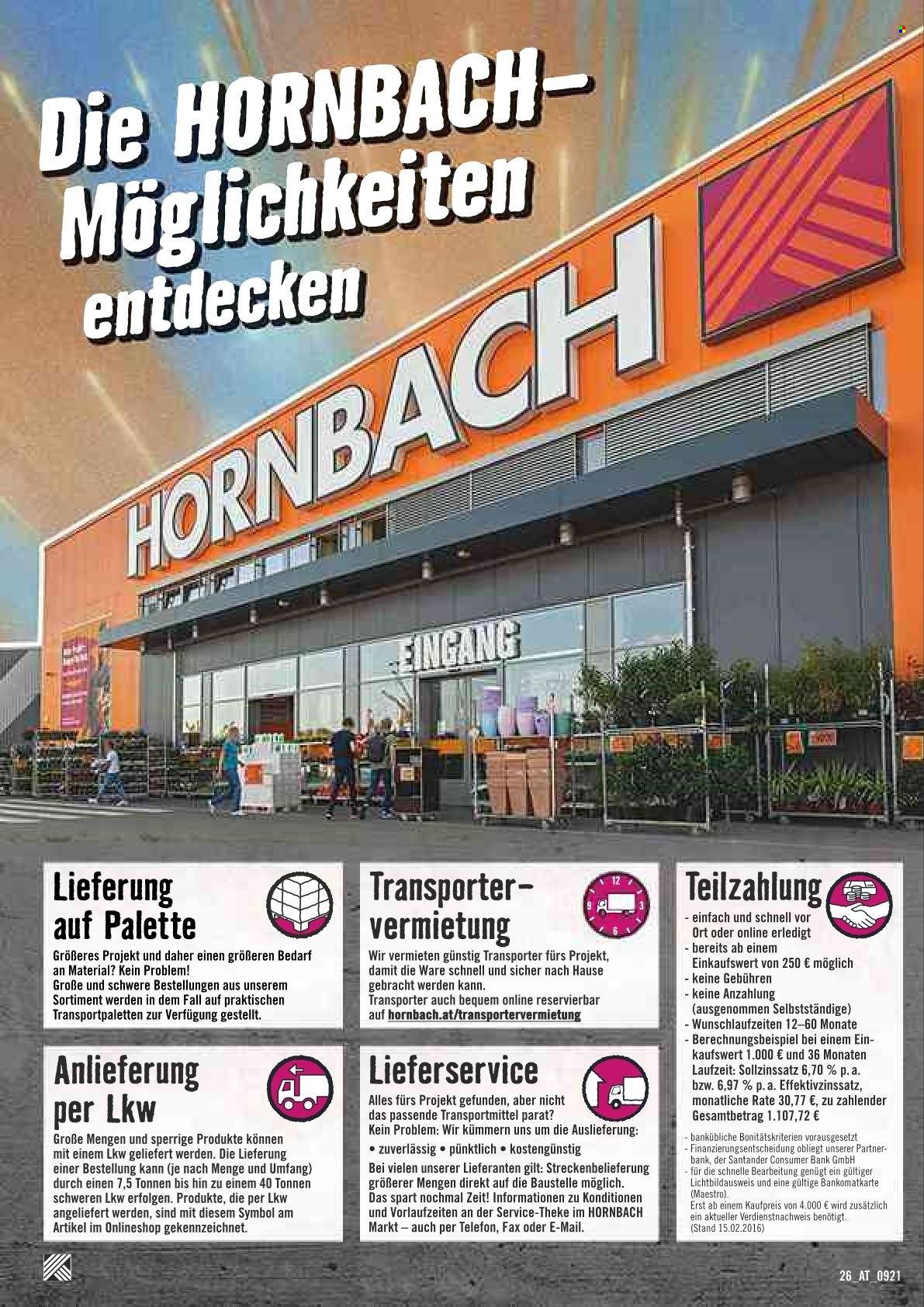 Angebote Hornbach - 30.9.2021 - 13.10.2021. Seite 26