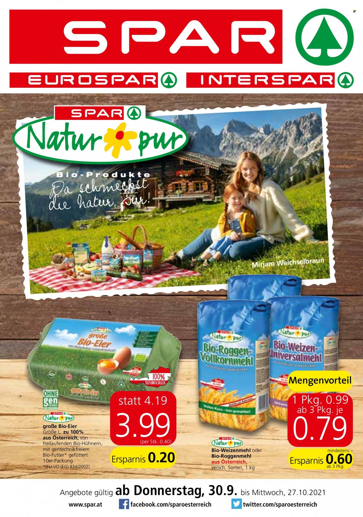 Angebote INTERSPAR - 30.9.2021 - 27.10.2021. Seite 1