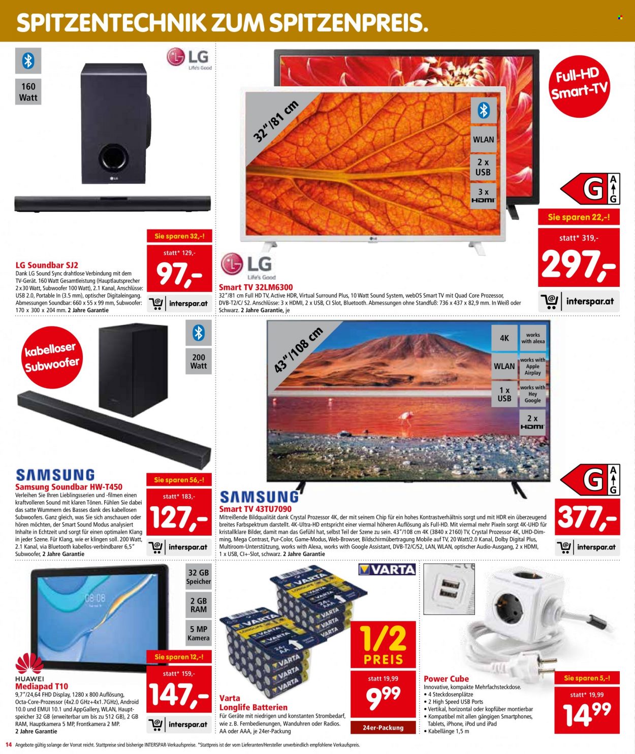 Angebote INTERSPAR - 30.9.2021 - 6.10.2021. Seite 14
