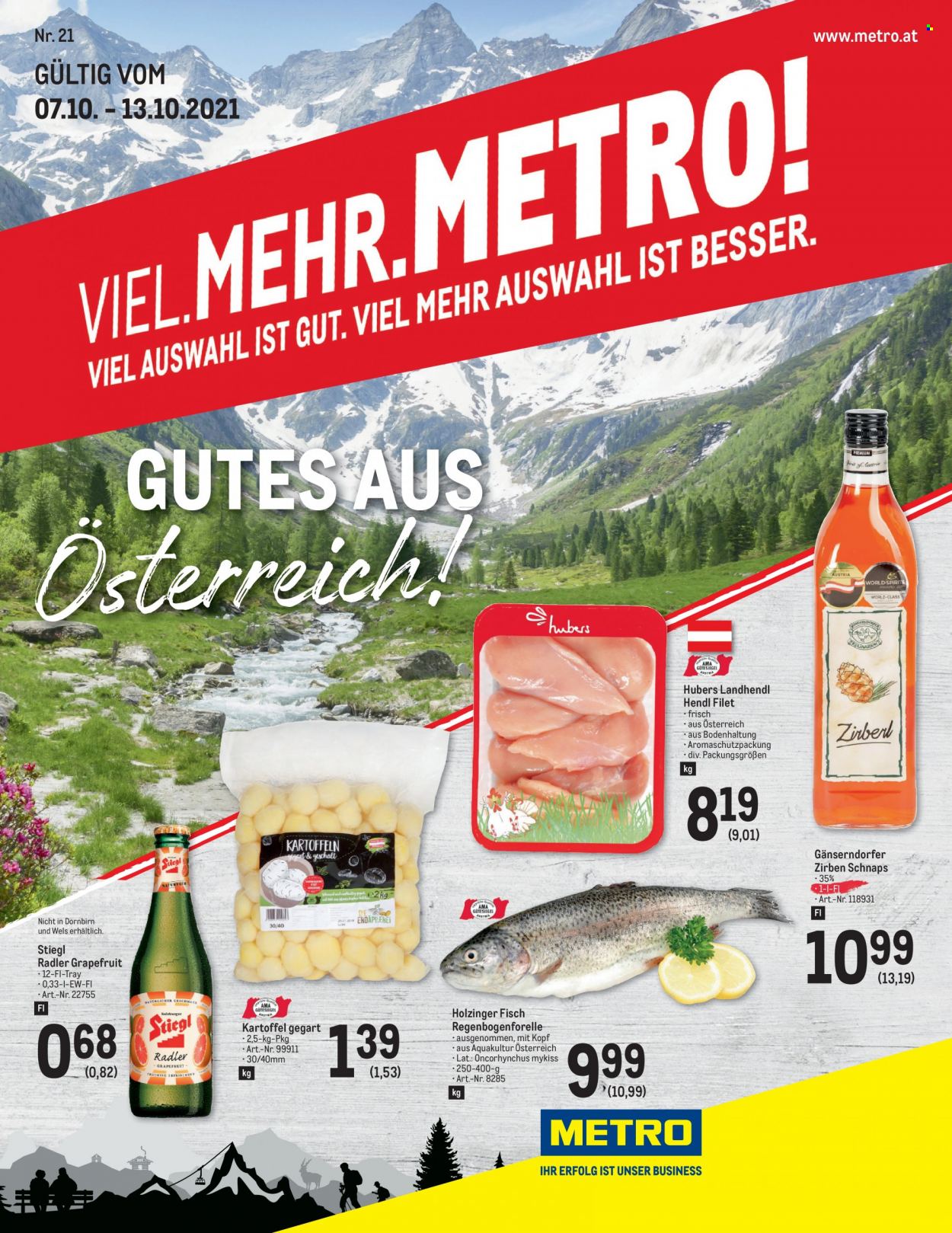 Angebote Metro - 7.10.2021 - 13.10.2021. Seite 1