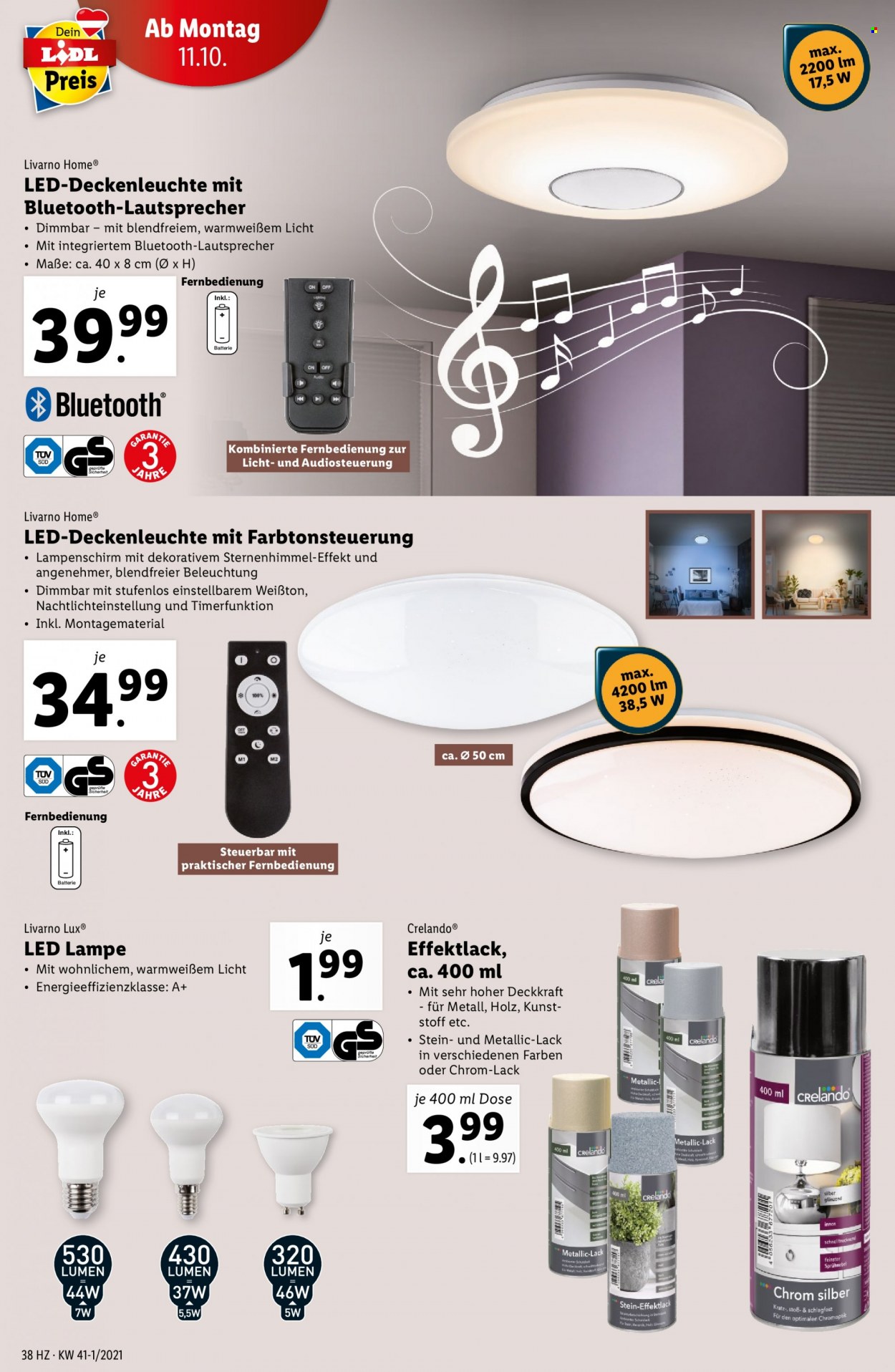 Angebote Lidl - 7.10.2021 - 13.10.2021. Seite 38