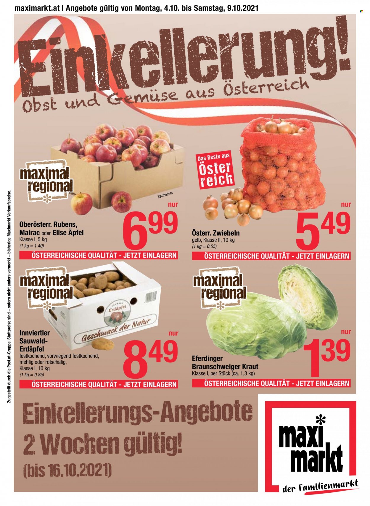Angebote Maximarkt - 4.10.2021 - 9.10.2021. Seite 1