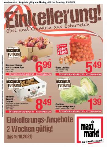 Angebote Maximarkt - 4.10.2021 - 9.10.2021.