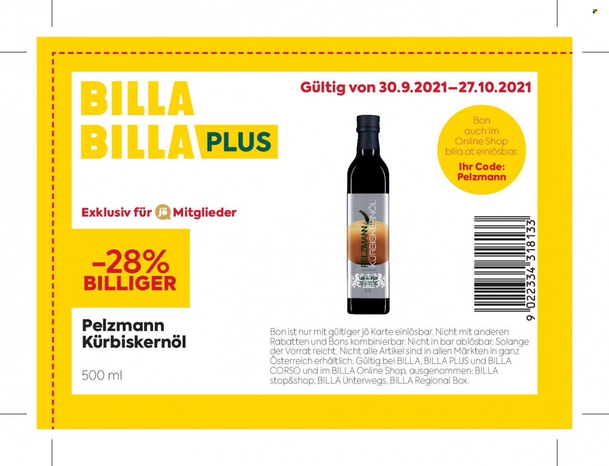 Angebote Billa - 30.9.2021 - 27.10.2021. Seite 2