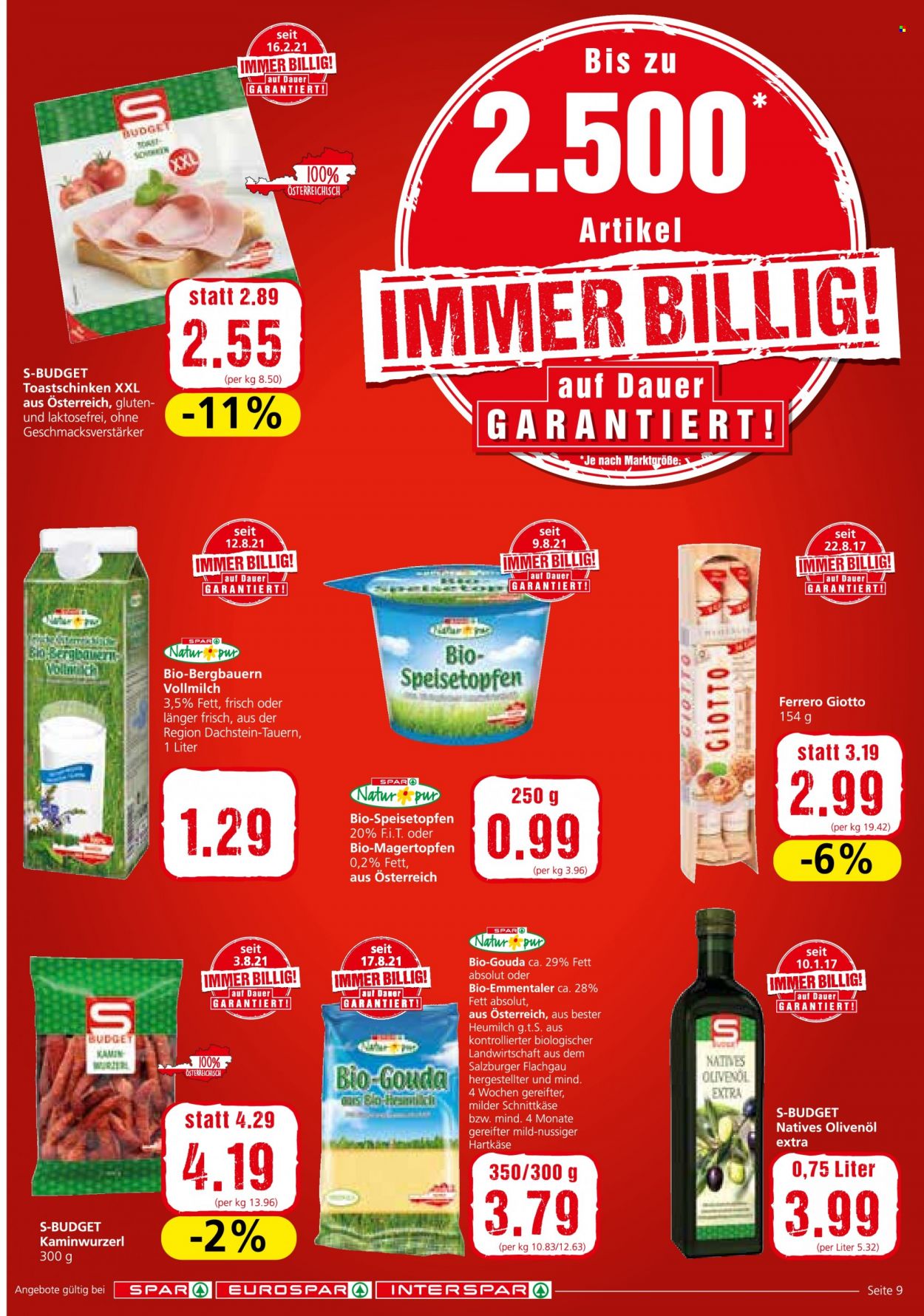 Angebote SPAR - 7.10.2021 - 20.10.2021. Seite 9