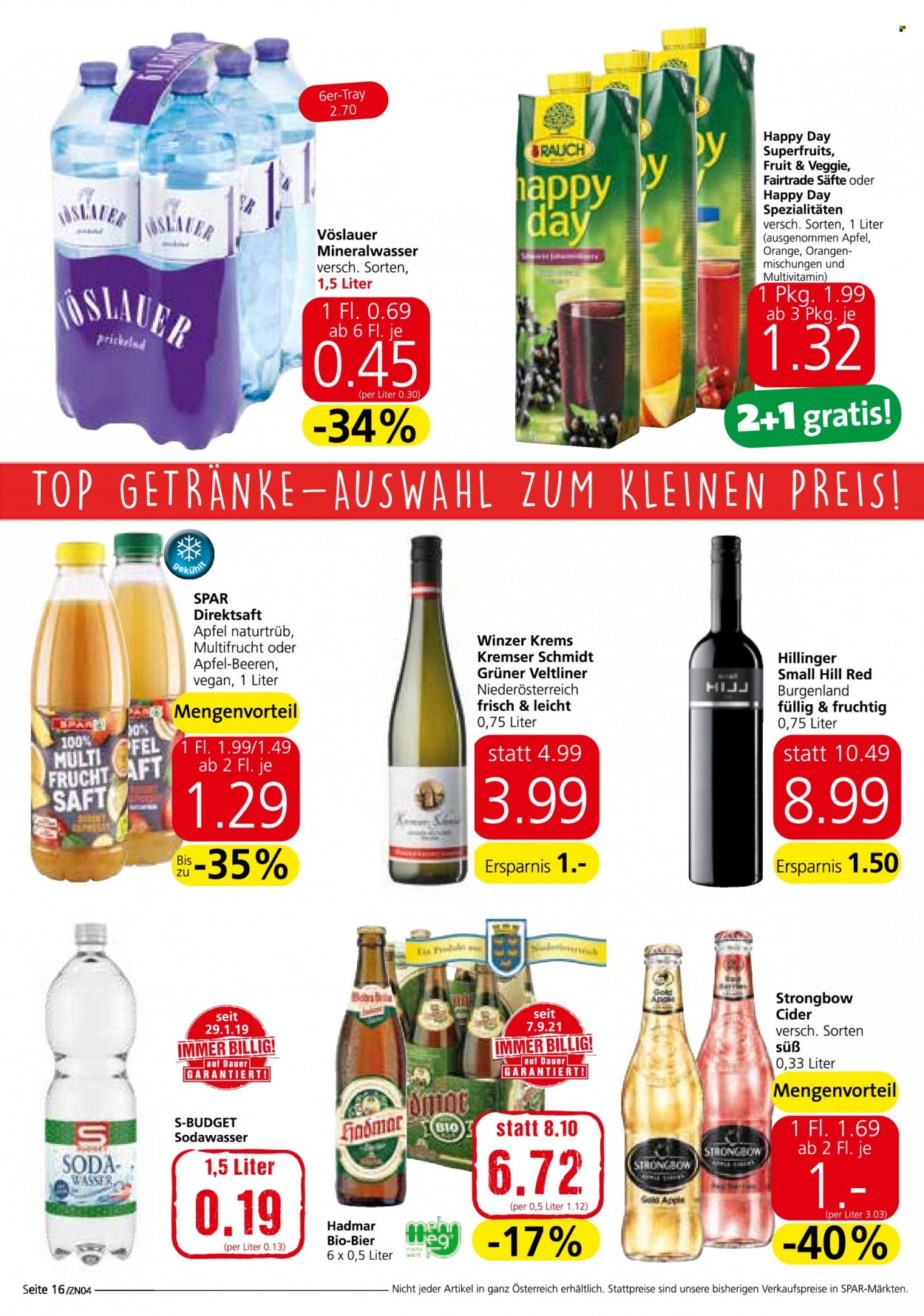 Angebote SPAR - 7.10.2021 - 20.10.2021. Seite 16