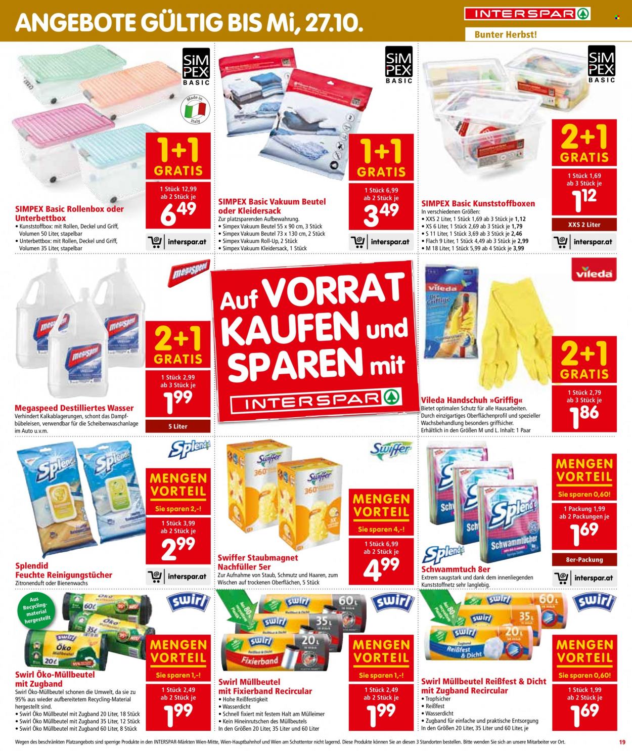 Angebote INTERSPAR - 7.10.2021 - 20.10.2021. Seite 19