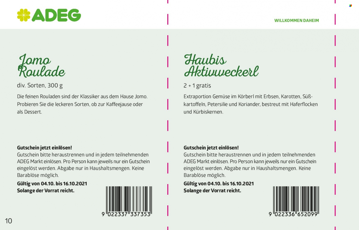 Angebote ADEG - 4.10.2021 - 16.10.2021. Seite 10