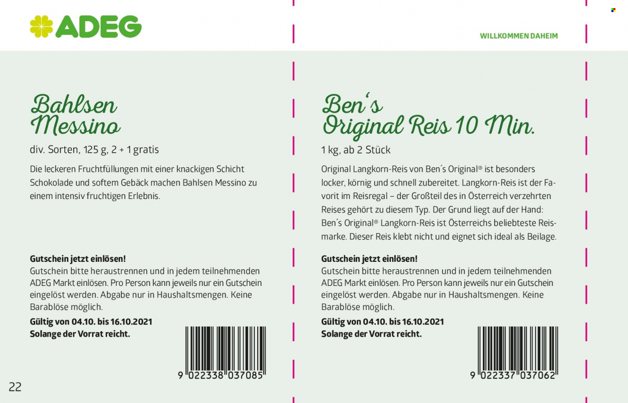 Angebote ADEG - 4.10.2021 - 16.10.2021. Seite 22