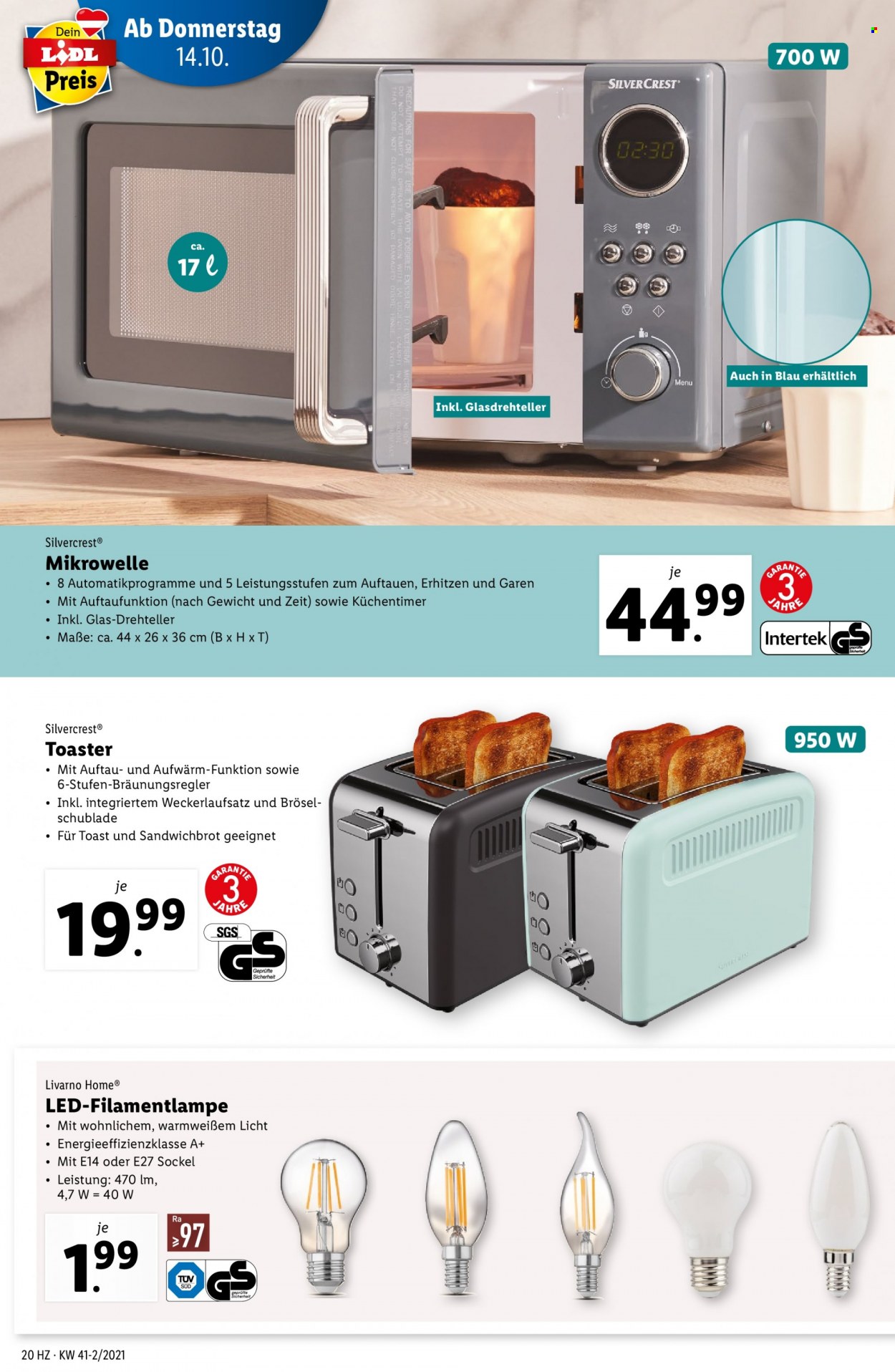 Angebote Lidl - 14.10.2021 - 20.10.2021. Seite 20