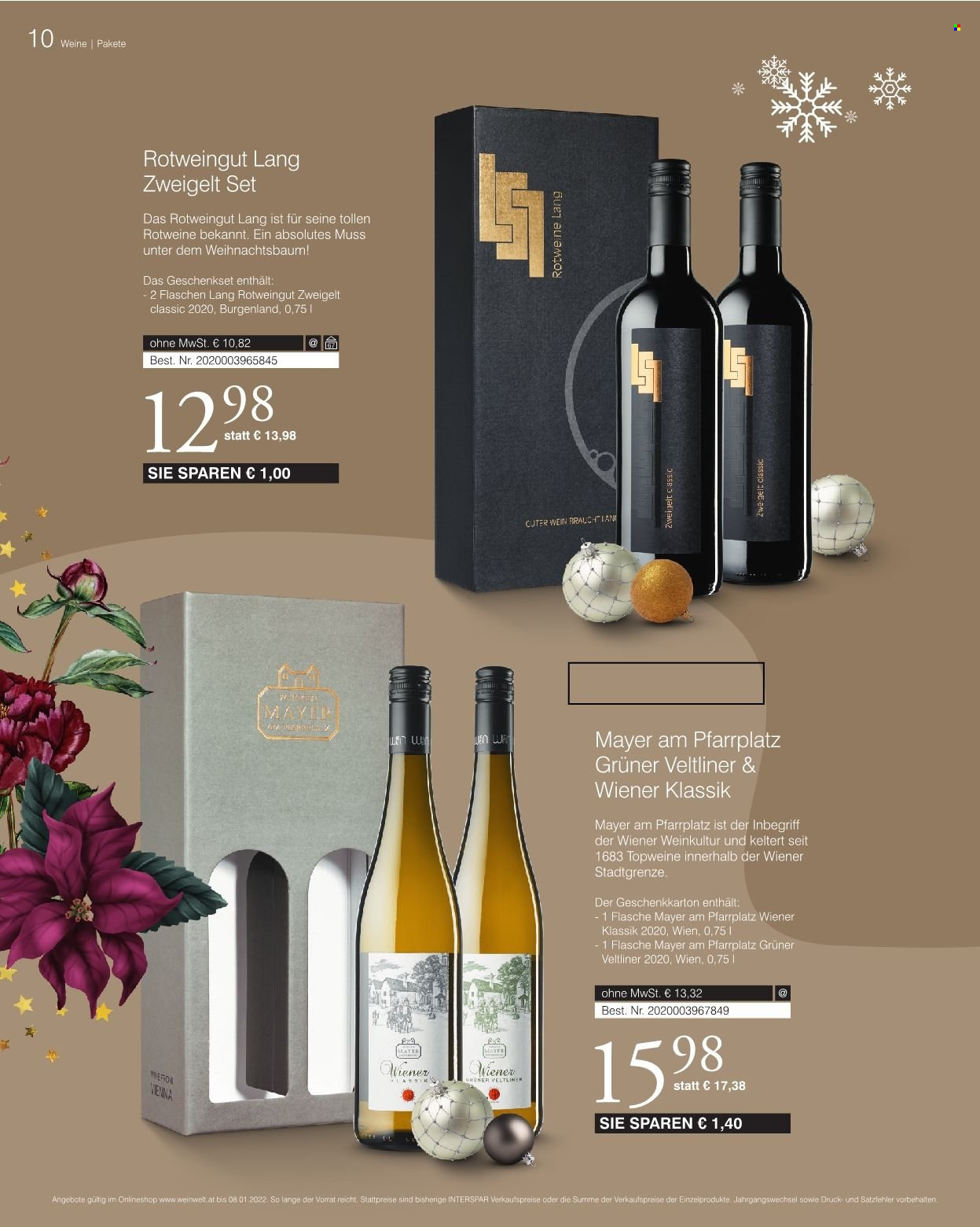 Angebote INTERSPAR - 13.10.2021 - 8.1.2022. Seite 10