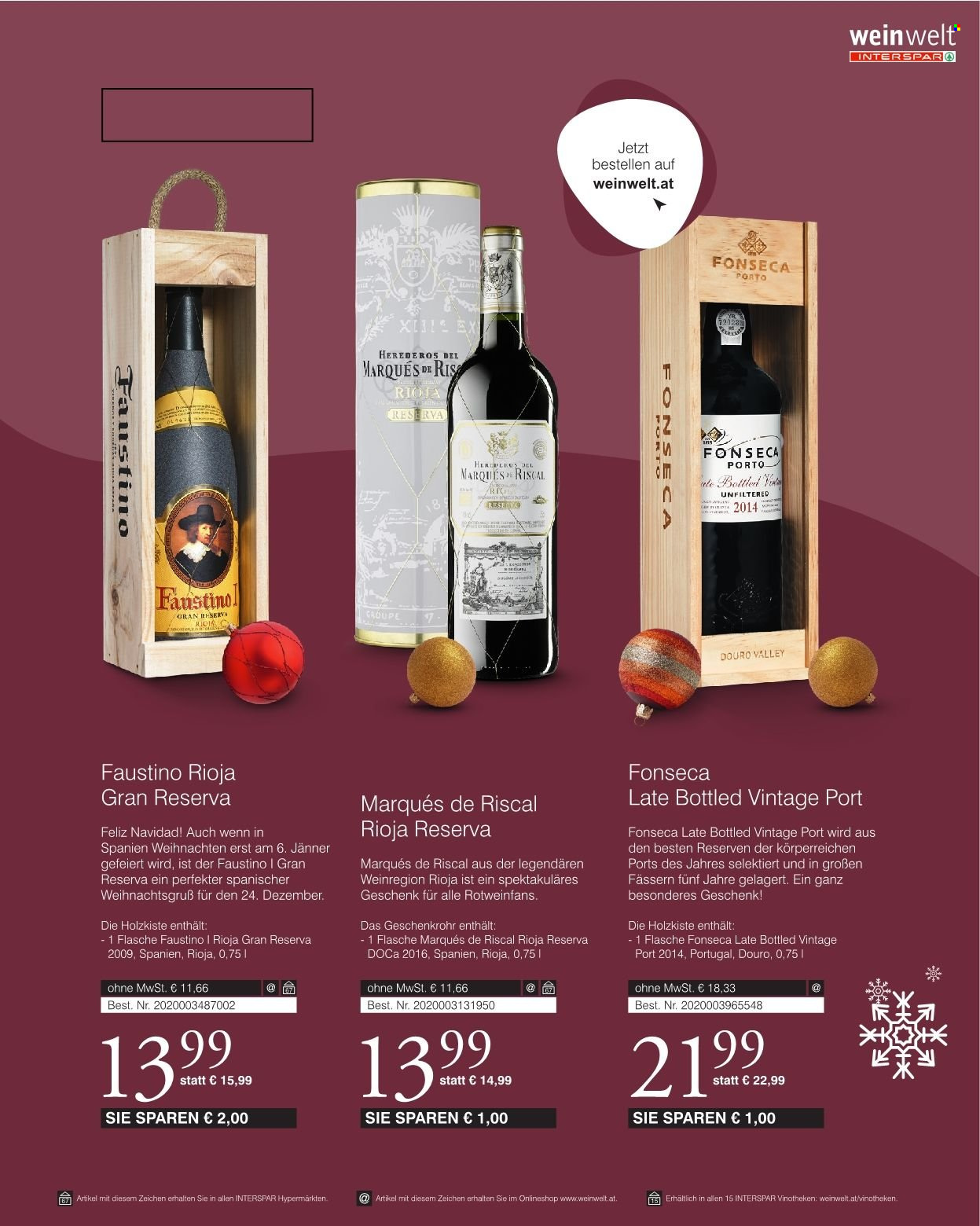 Angebote INTERSPAR - 13.10.2021 - 8.1.2022. Seite 23