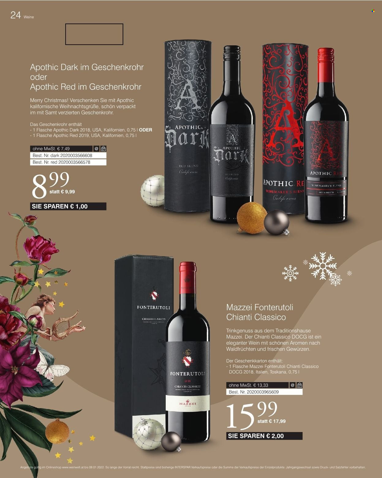 Angebote INTERSPAR - 13.10.2021 - 8.1.2022. Seite 24