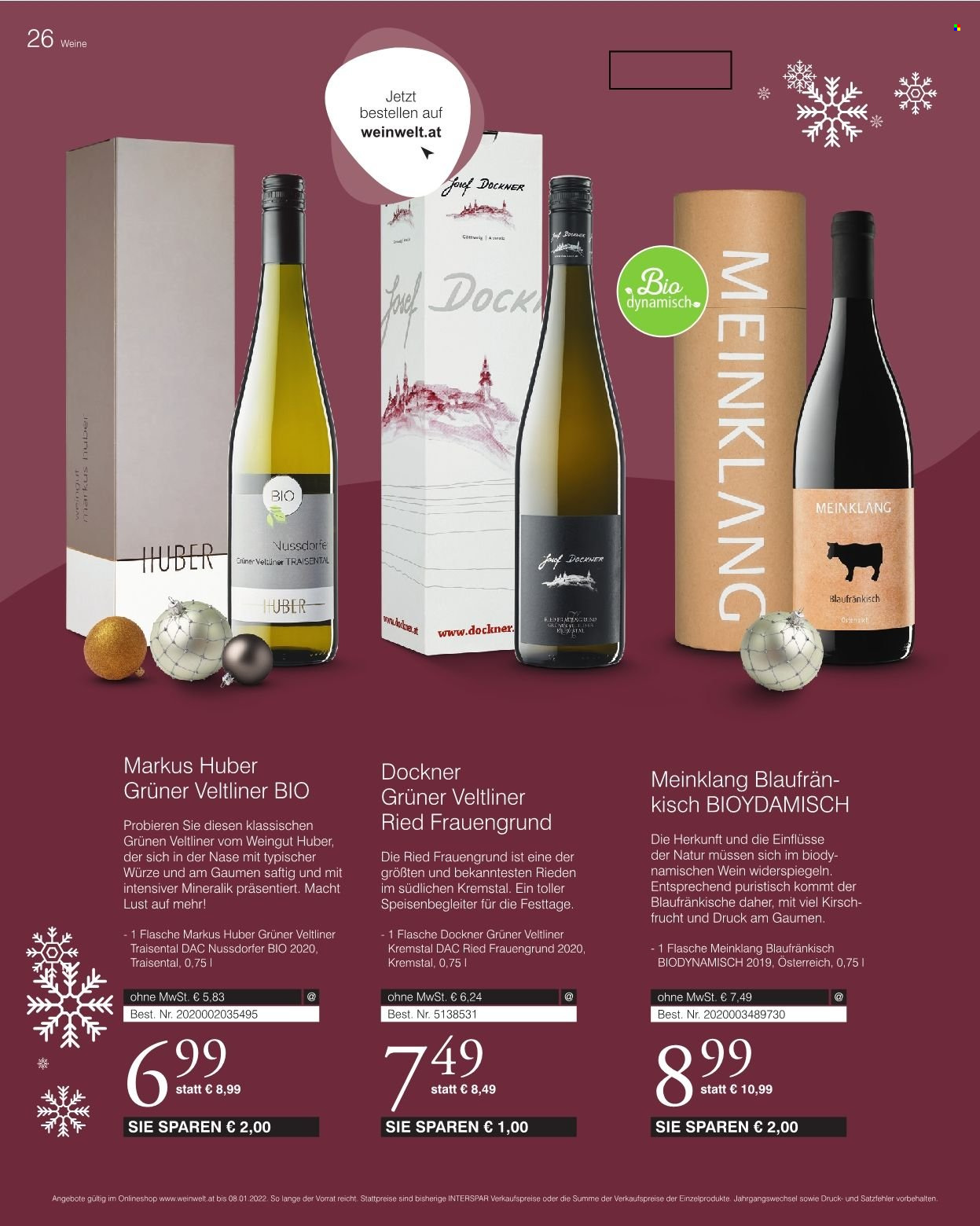 Angebote INTERSPAR - 13.10.2021 - 8.1.2022. Seite 26