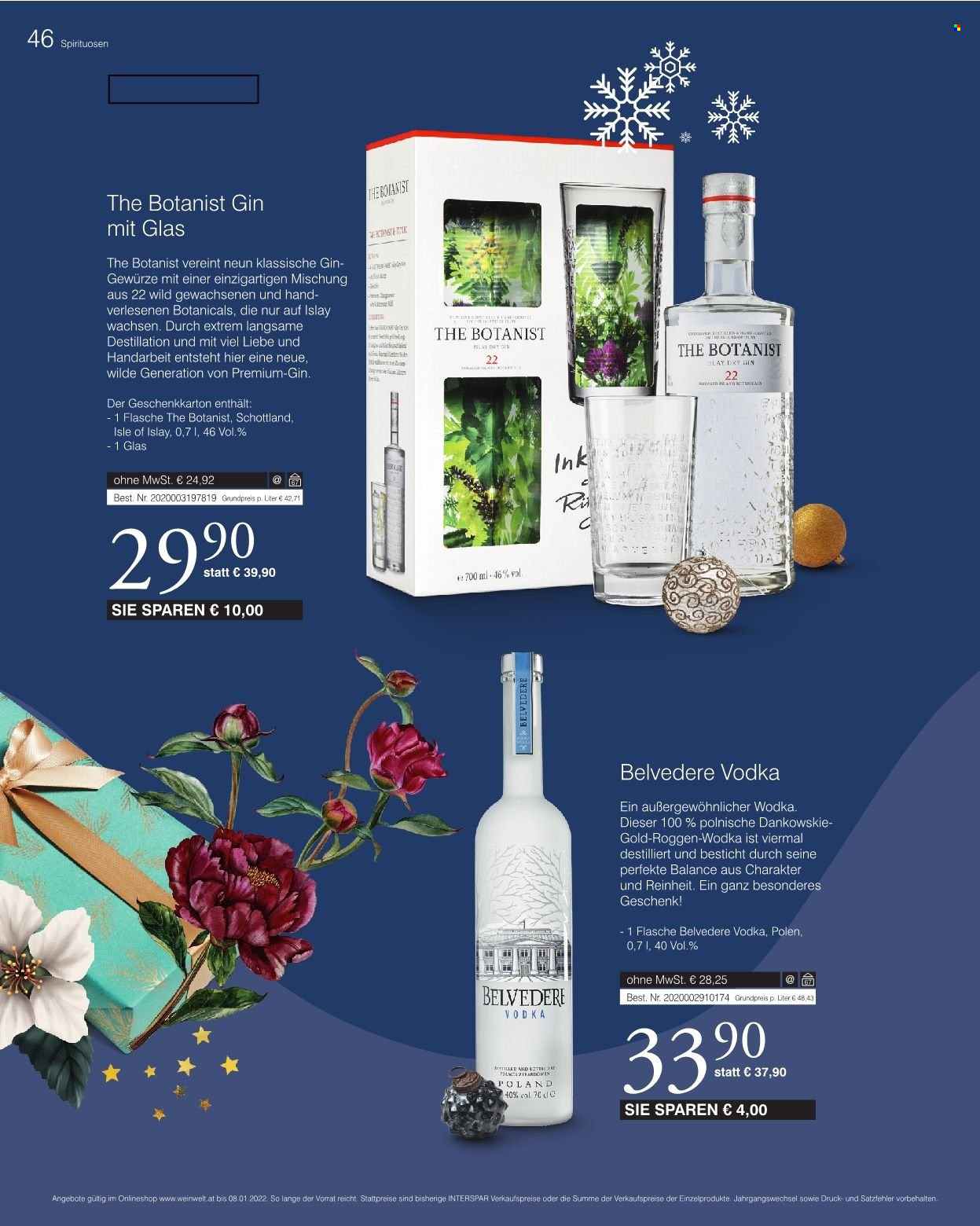 Angebote INTERSPAR - 13.10.2021 - 8.1.2022. Seite 46