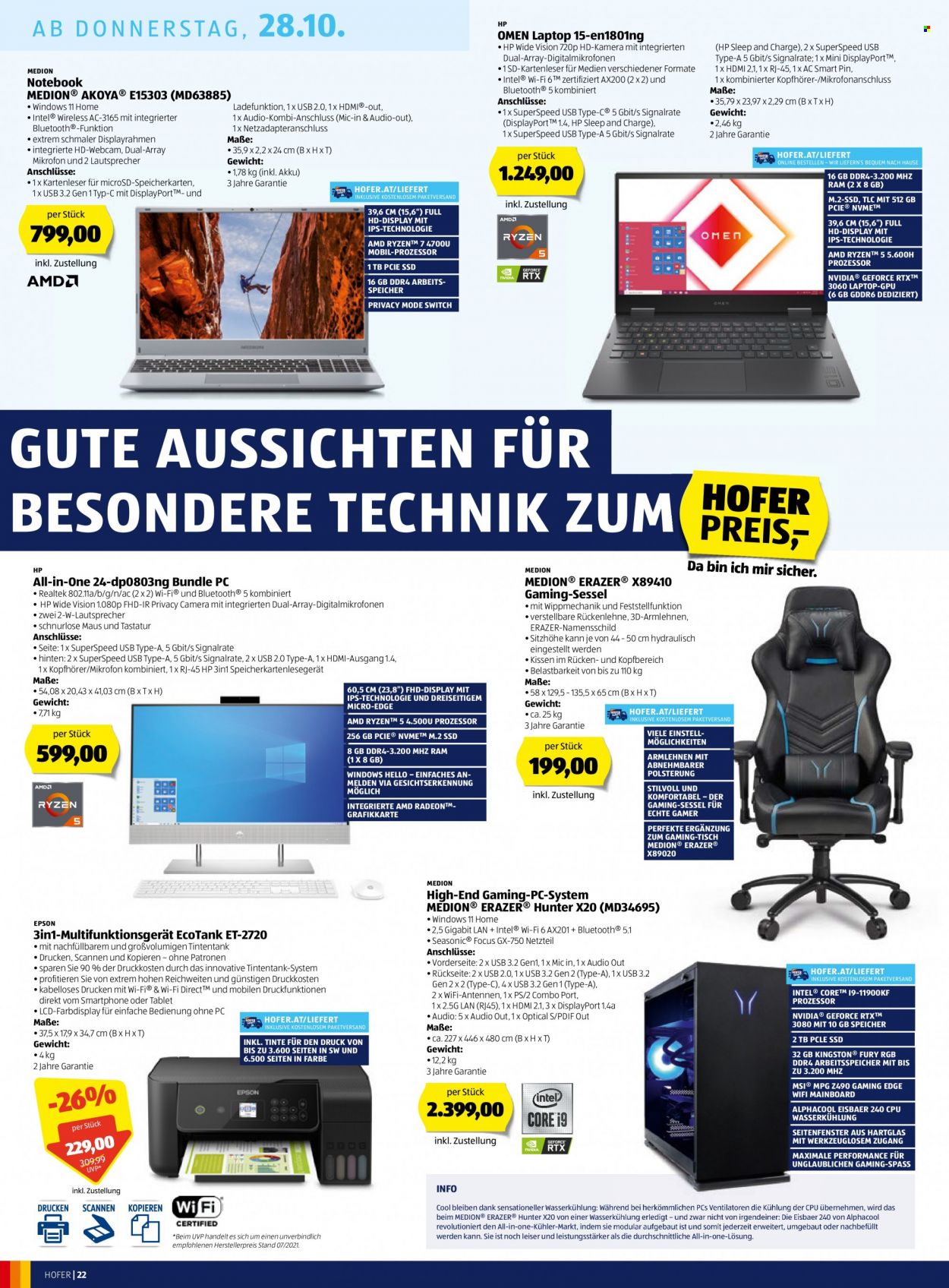 Angebote Hofer - 22.10.2021 - 28.10.2021. Seite 22