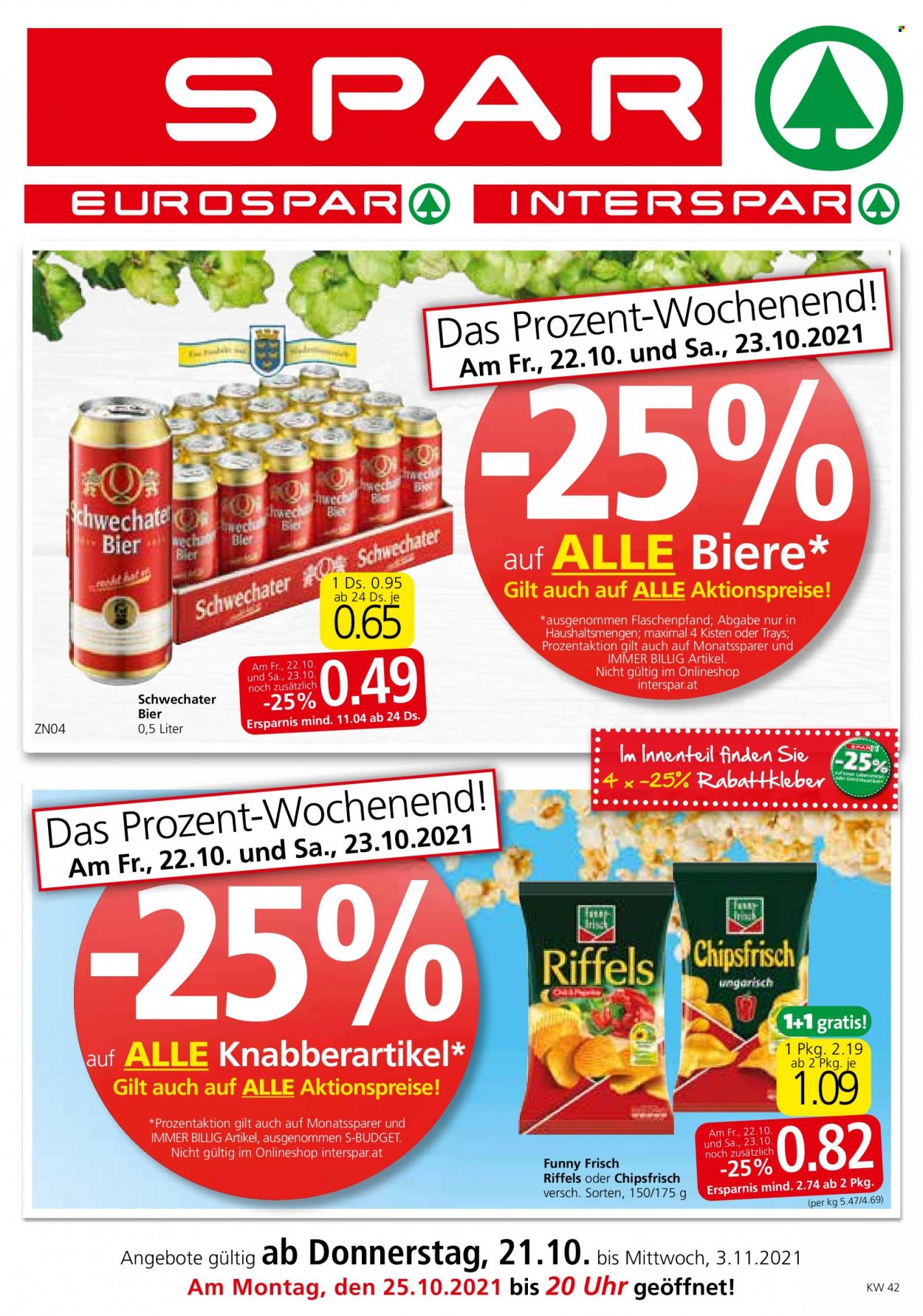 Angebote INTERSPAR - 21.10.2021 - 3.11.2021. Seite 1