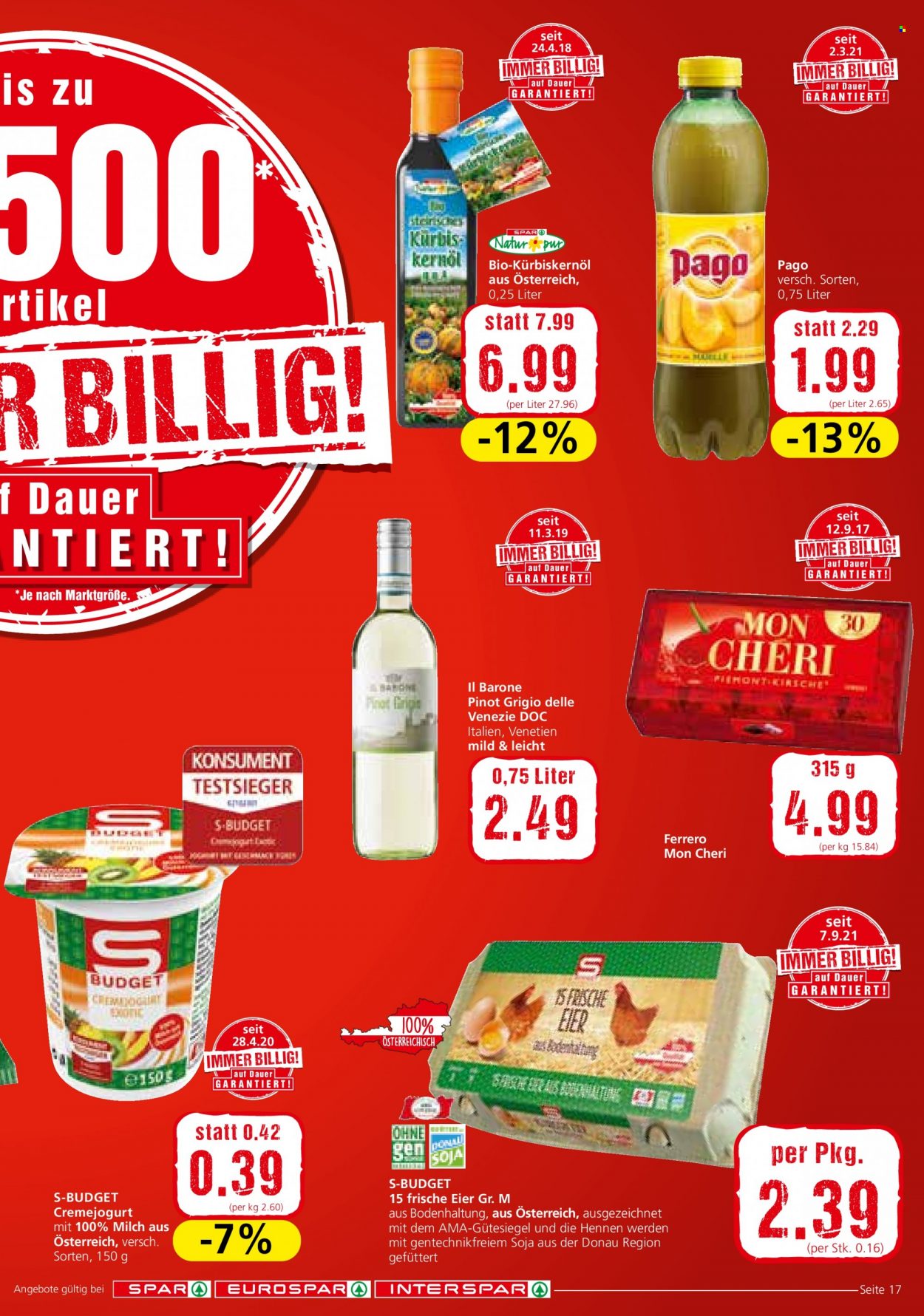 Angebote INTERSPAR - 21.10.2021 - 3.11.2021. Seite 17