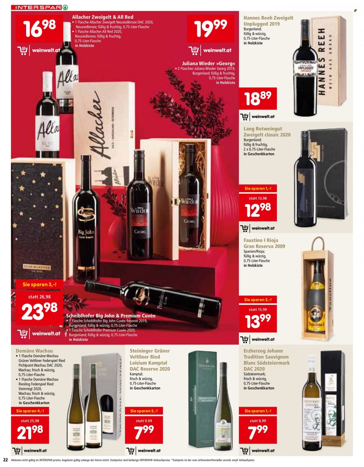 Angebote INTERSPAR - 21.10.2021 - 24.12.2021. Seite 22