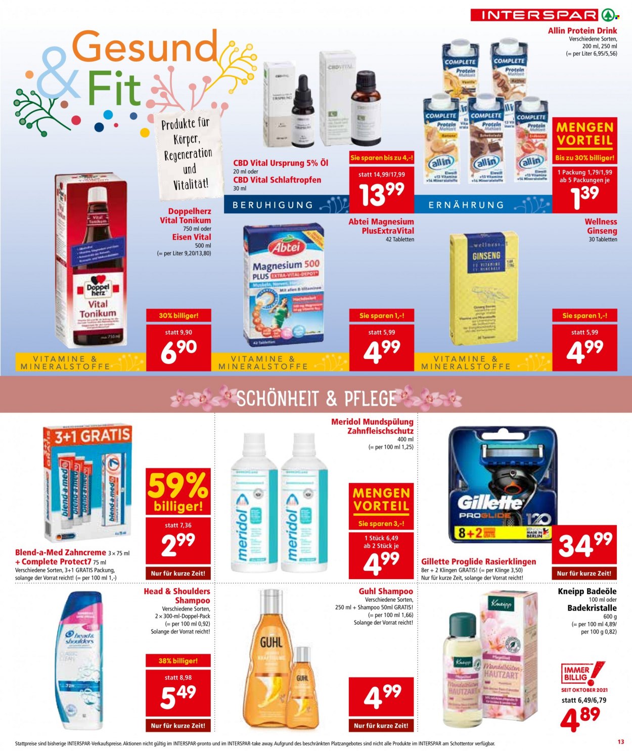 Angebote INTERSPAR - 21.10.2021 - 3.11.2021. Seite 13