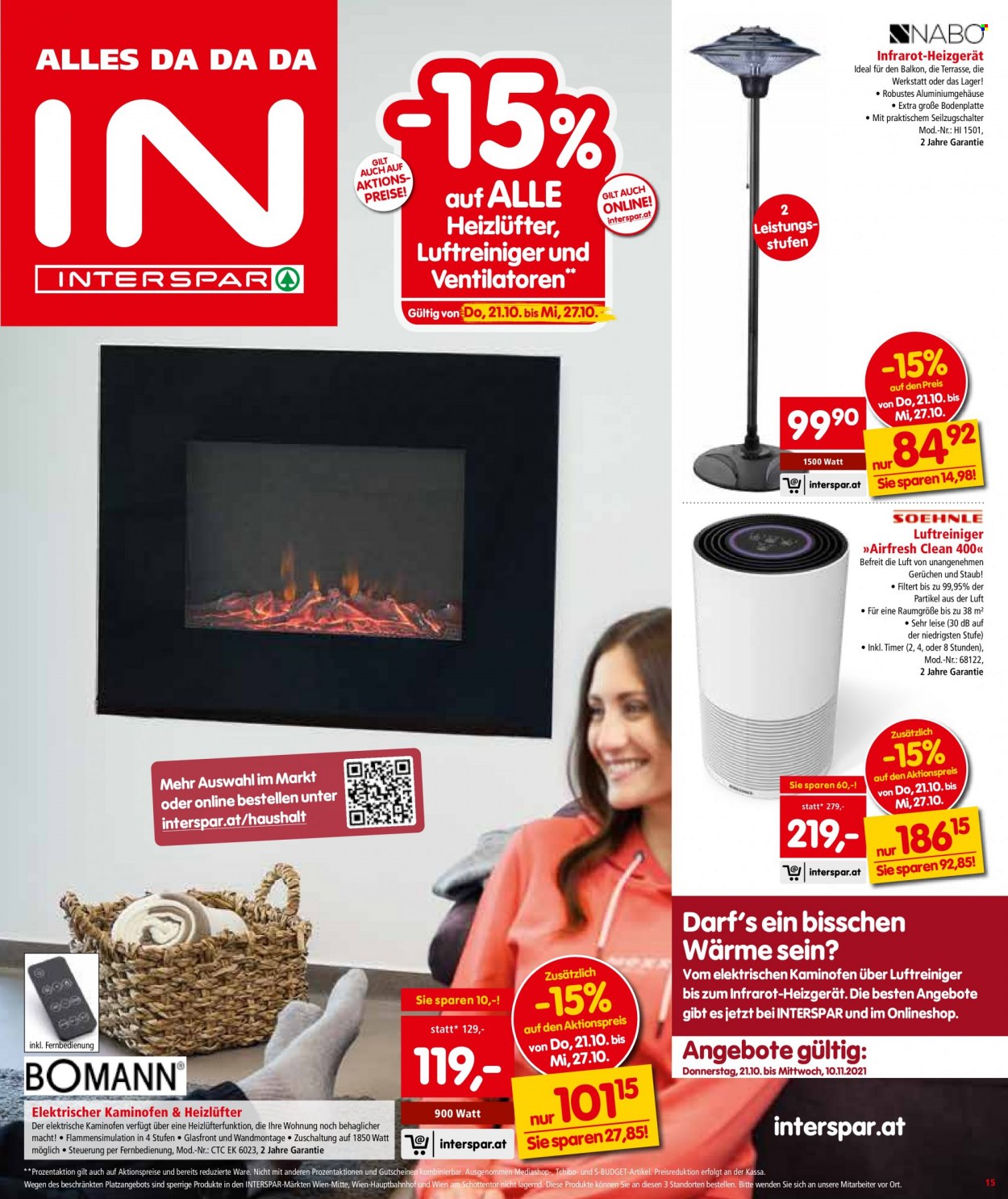 Angebote INTERSPAR - 21.10.2021 - 3.11.2021. Seite 15
