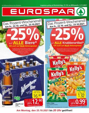 Angebote EUROSPAR - 21.10.2021 - 3.11.2021.
