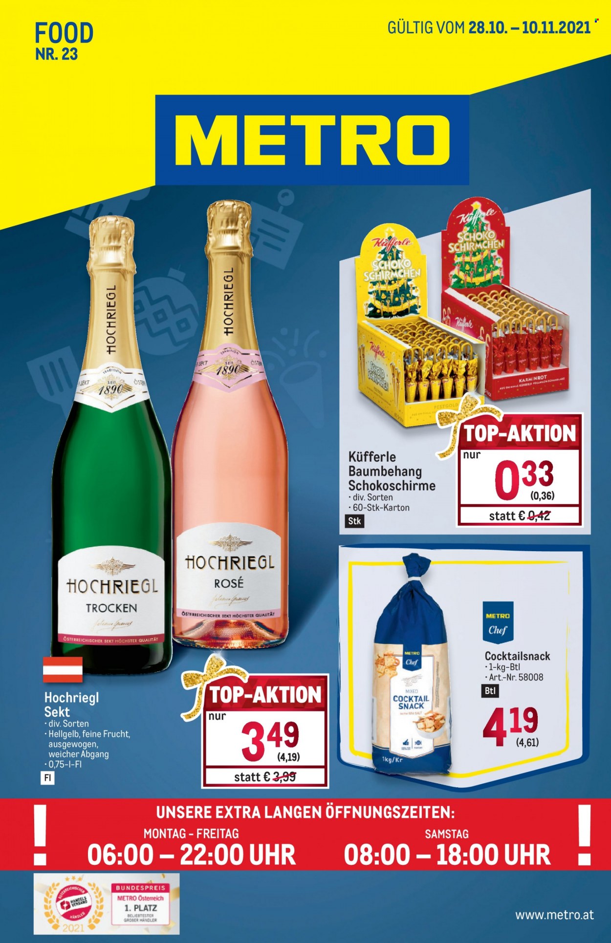 Angebote Metro - 28.10.2021 - 10.11.2021. Seite 1