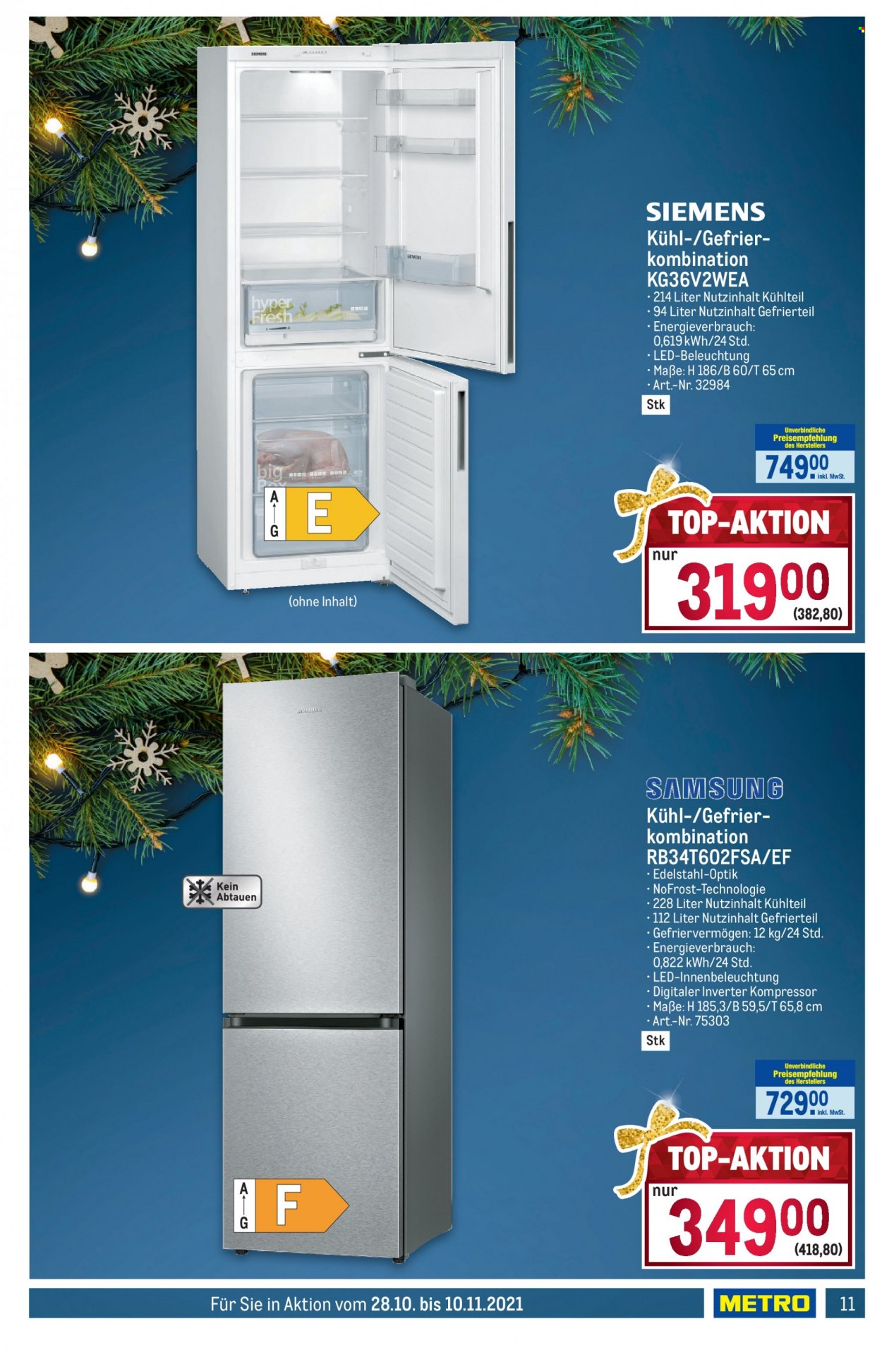 Angebote Metro - 28.10.2021 - 10.11.2021. Seite 11