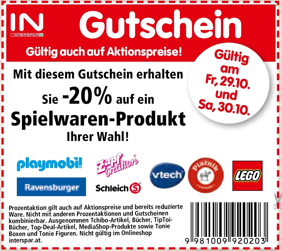 Angebote INTERSPAR - 29.10.2021 - 30.10.2021. Seite 1