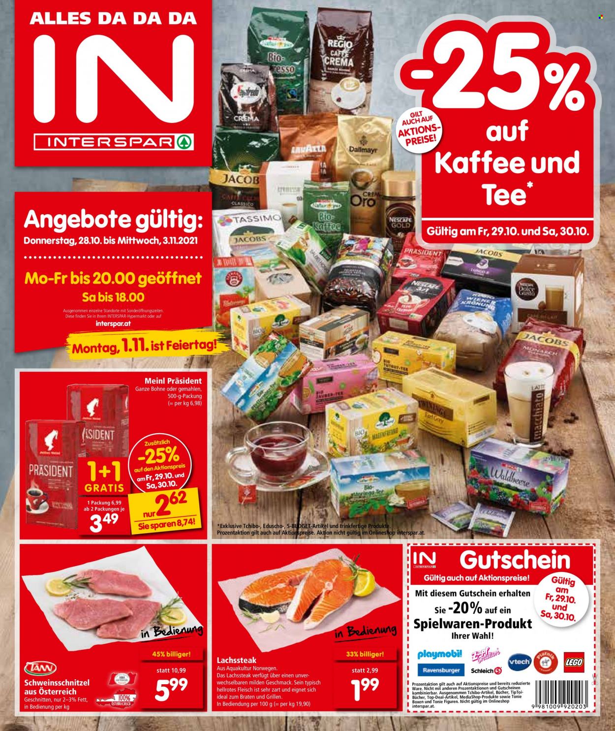 Angebote INTERSPAR - 28.10.2021 - 3.11.2021. Seite 1