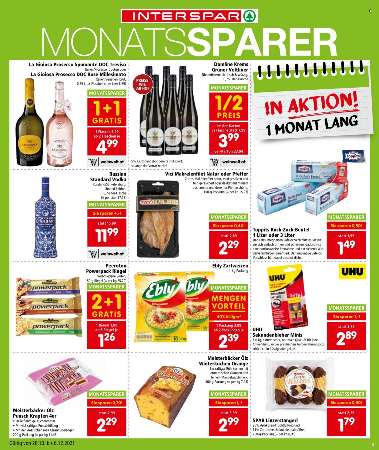 Angebote INTERSPAR - 28.10.2021 - 3.11.2021. Seite 9