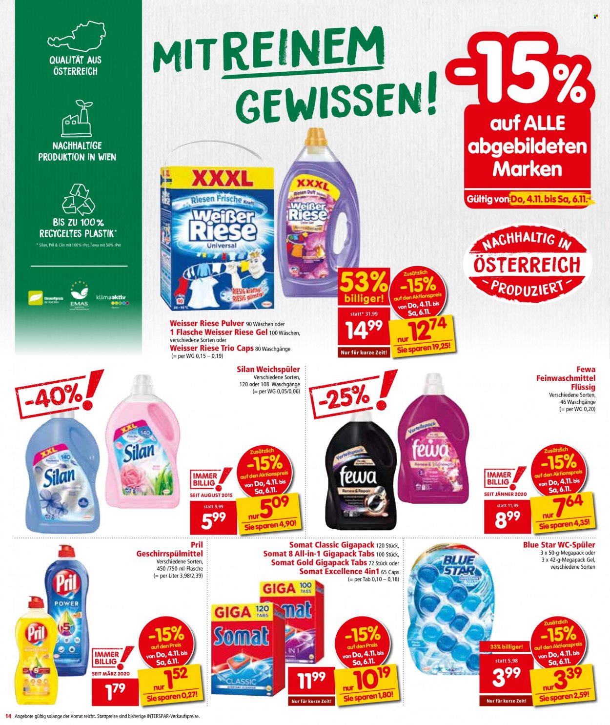 Angebote INTERSPAR - 4.11.2021 - 17.11.2021. Seite 14