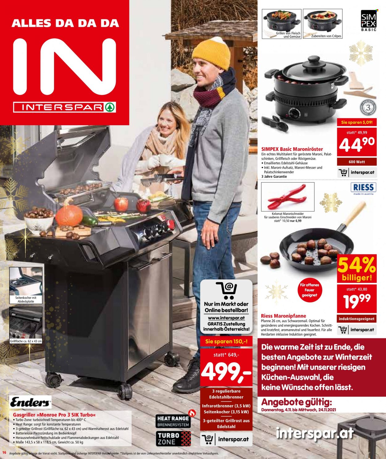 Angebote INTERSPAR - 4.11.2021 - 17.11.2021. Seite 16