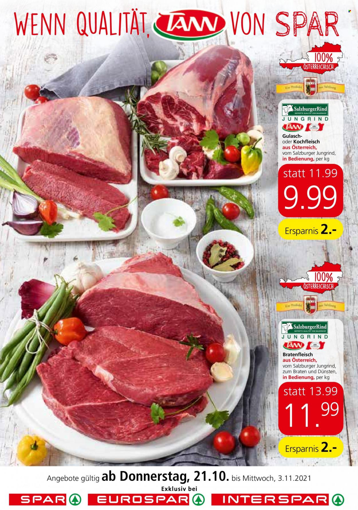 Angebote INTERSPAR - 21.10.2021 - 3.11.2021. Seite 1