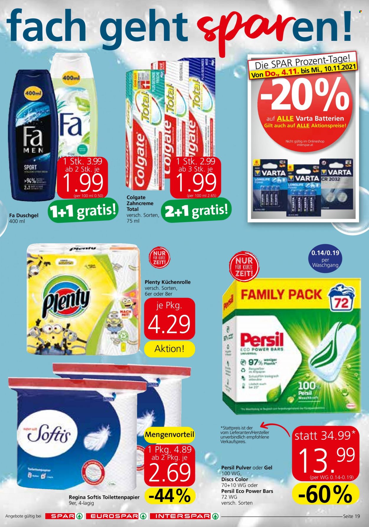 Angebote SPAR - 4.11.2021 - 17.11.2021. Seite 19