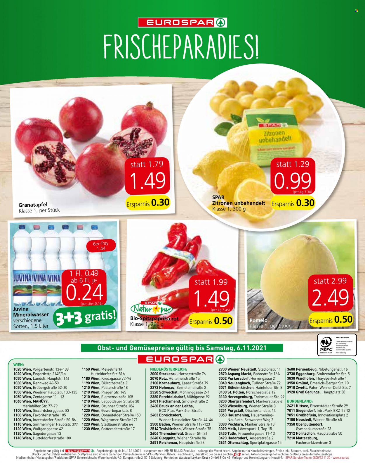 Angebote EUROSPAR - 4.11.2021 - 17.11.2021. Seite 16