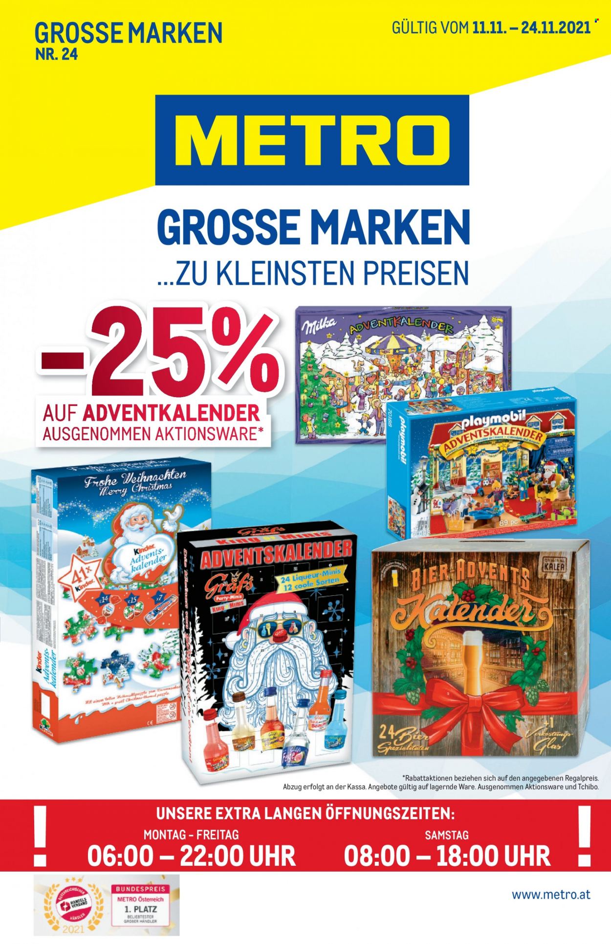 Angebote Metro - 11.11.2021 - 24.11.2021. Seite 1