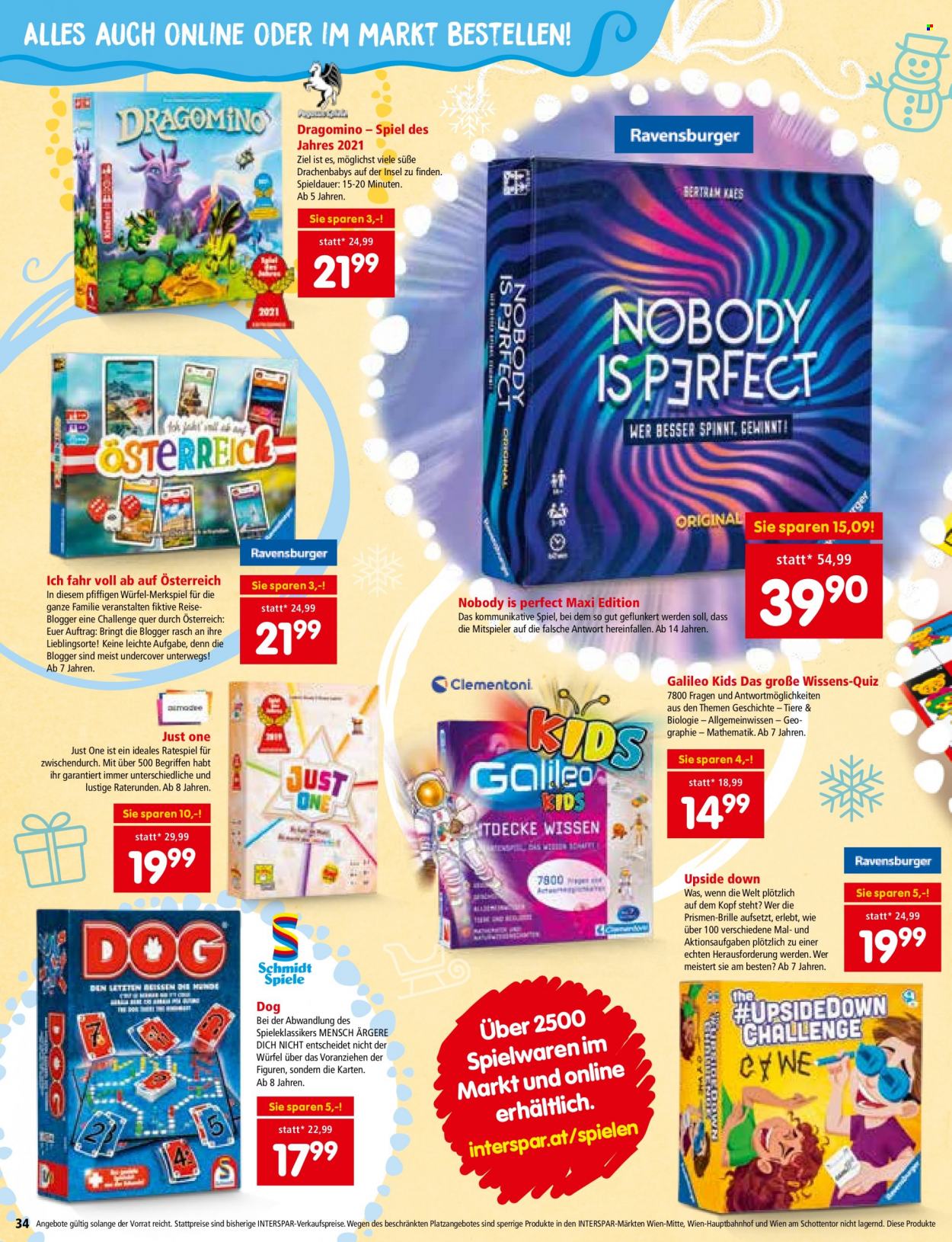 Angebote INTERSPAR - 4.11.2021 - 24.12.2021. Seite 34