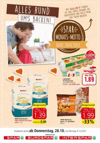 Angebote EUROSPAR - 28.10.2021 - 6.12.2021.