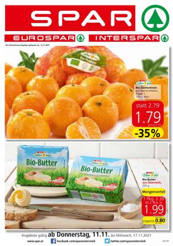Angebote EUROSPAR - 11.11.2021 - 17.11.2021.