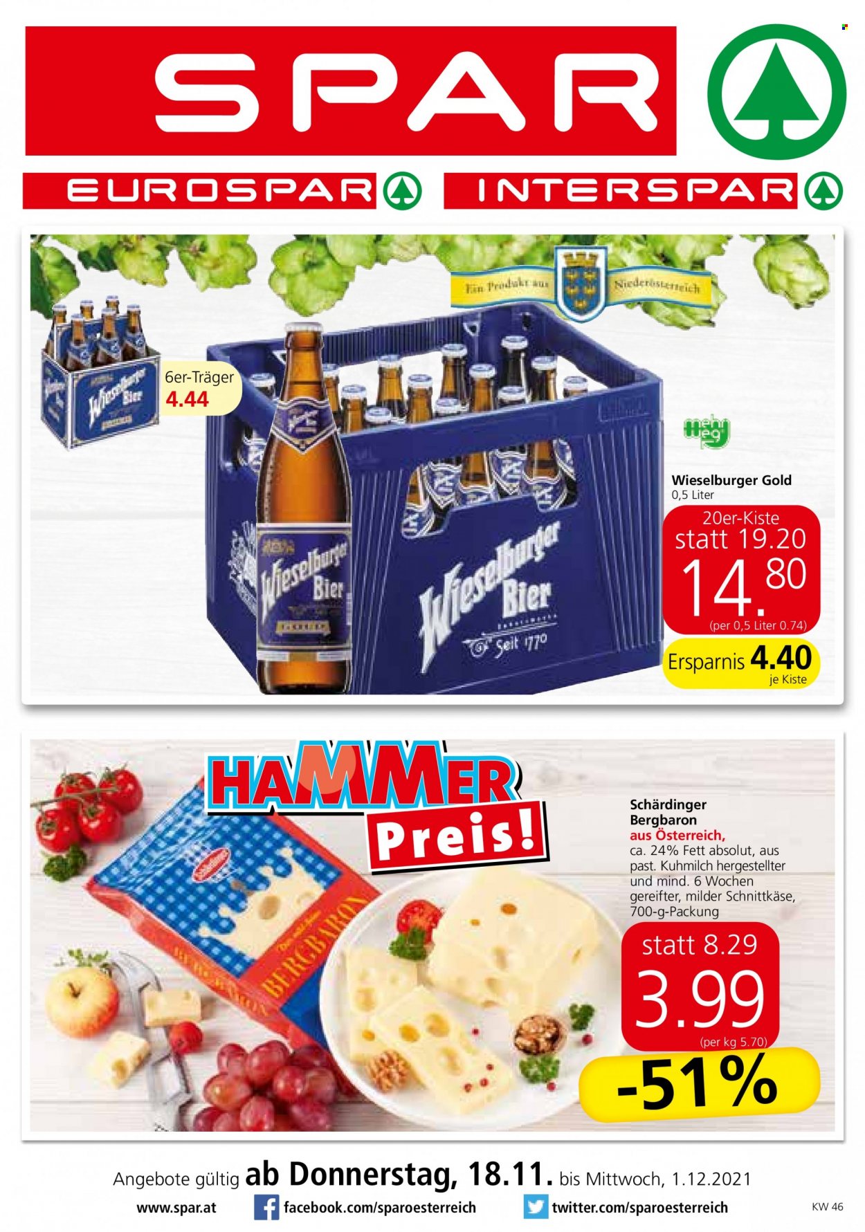 Angebote SPAR - 18.11.2021 - 1.12.2021. Seite 1