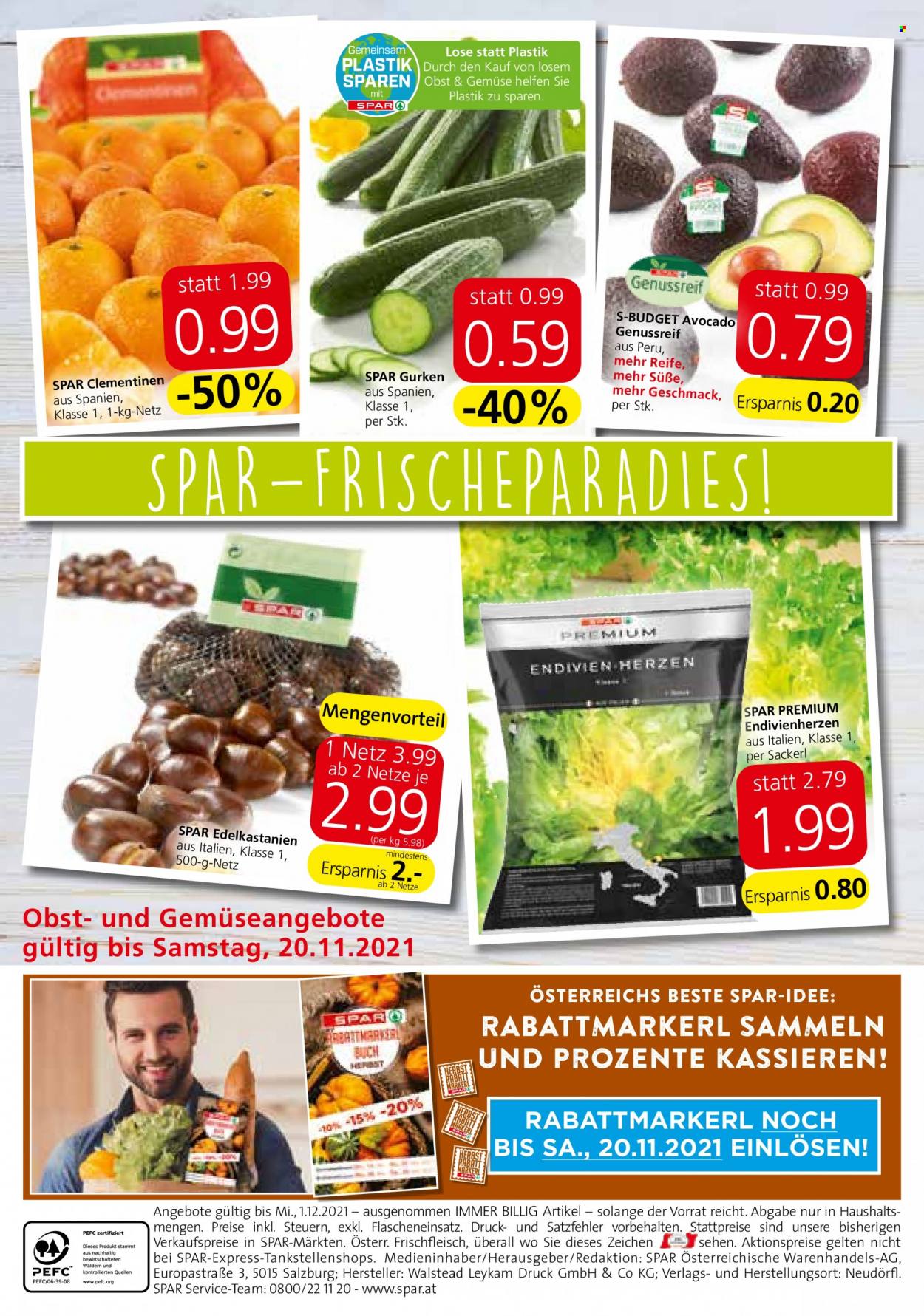 Angebote SPAR - 18.11.2021 - 1.12.2021. Seite 20