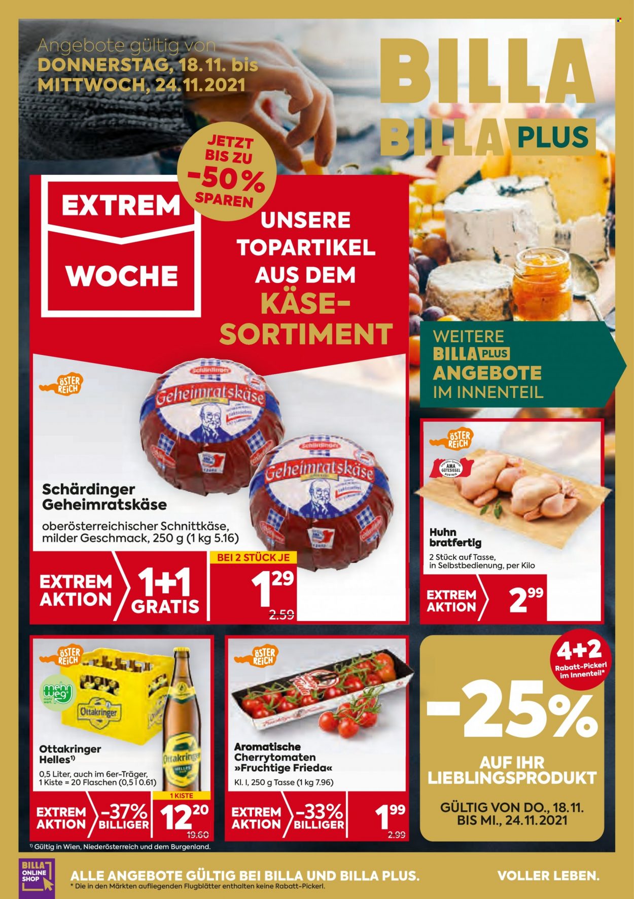 Angebote Billa - 18.11.2021 - 24.11.2021. Seite 1