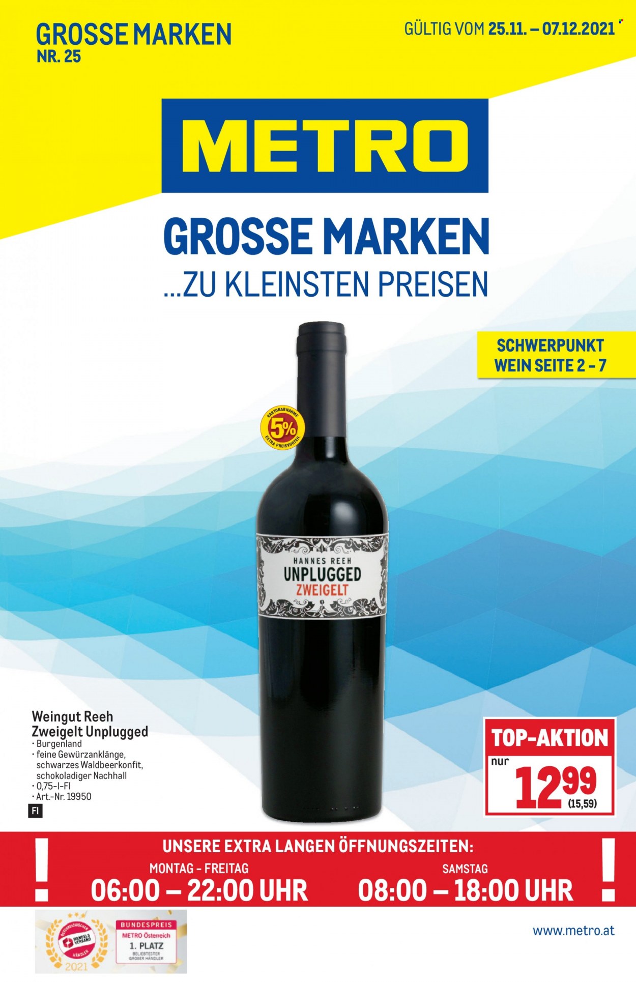 Angebote Metro - 25.11.2021 - 7.12.2021. Seite 1