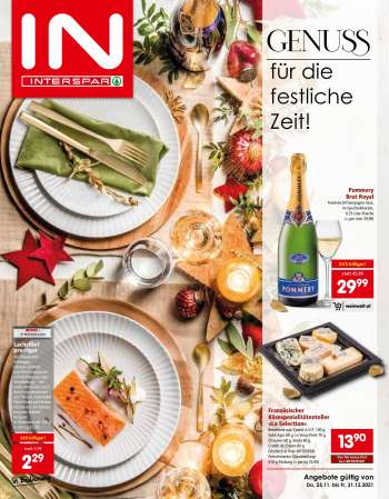 Angebote INTERSPAR - 25.11.2021 - 31.12.2021.