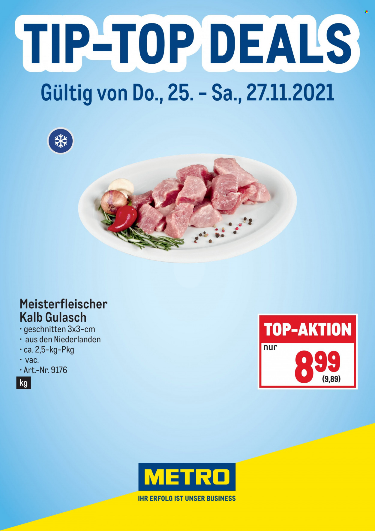 Angebote Metro - 25.11.2021 - 27.11.2021. Seite 1