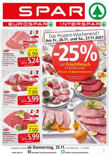 Angebote INTERSPAR - 25.11.2021 - 1.12.2021.