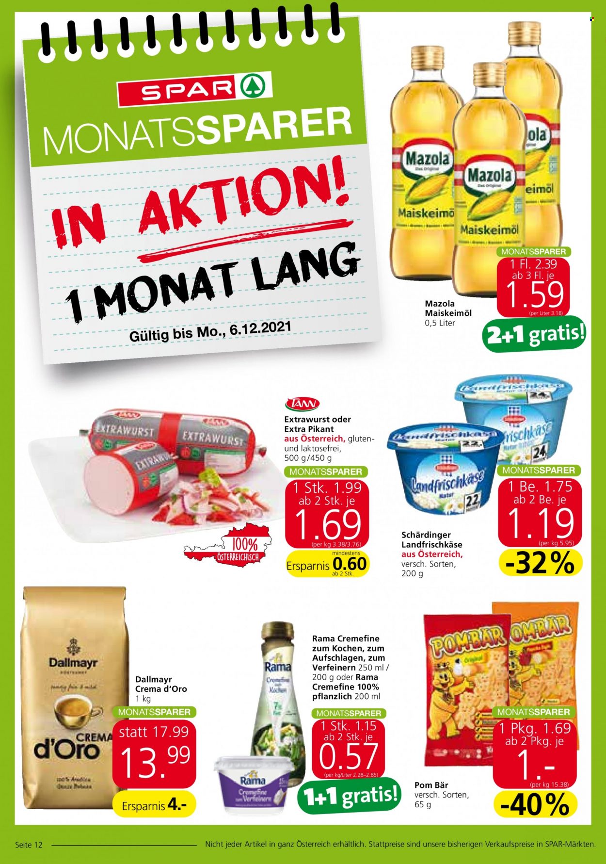 Angebote INTERSPAR - 25.11.2021 - 1.12.2021. Seite 12